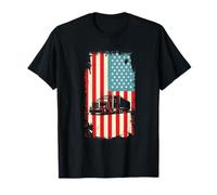 American Flag Trucker Semi Remolque 18 Wheeler Truck Driver Camiseta