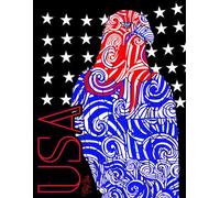 American FLAG USA EAGLE, American Made, 150 Lined Page, 8x11, Patriotic Notebook Perfect For School, Learning And Note-Taking: Created With Hand-Drawn Art By: Artist Mary Elisabeth Linder @ MaryEMade