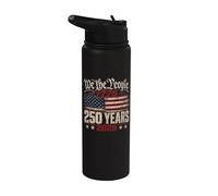 American Flag We The People 2026 250 Years 1776 4th of July Stainless Steel Insulated Water Bottle