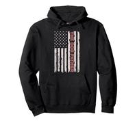 American Flag with Paws, The Dog Father, Patriotic Dog Dad Sudadera con Capucha