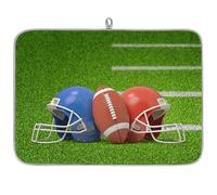 American Football and Helmets - Tapete de microfibra absorbente para secar platos, escurridor de platos para cuchara de cocina, plato de vidrio, 18 x 24 pulgadas