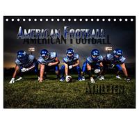 American Football - Athleten (Tischkalender 2026 DIN A5 quer), CALVENDO Monatskalender: Dynamische Bilder zeigen die Spieler in heroischen Posen und packenden Spielszenen