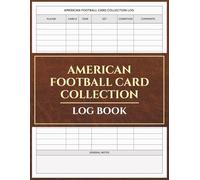 American Football Card Collection Log Book for Card Collectors