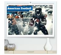 American Football - Durch KI-Technologie zum Leben erweckte Momente (hochwertiger Premium Wandkalender 2027 DIN A2 quer), Kunstdruck in Hochglanz: ... Football-Momente in eindrucksvollen Bildern.