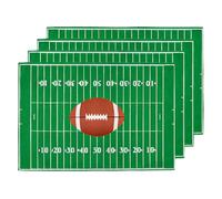 American Football Field - Juego de 4 manteles individuales lavables y antideslizantes resistentes al calor para decoración de mesa de cocina, comedor, 45,7 x 30,5 cm