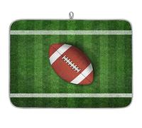 American Football Field - Tapete de microfibra para secar platos, tapete absorbente para secar platos, cuchara de cocina, plato de vidrio, 18 x 24 pulgadas
