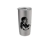 American Football Girl Comic Look Vaso térmico de acero inoxidable de doble pared