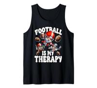 American Football Gnome For Women Men Football Is My Therapy Camiseta sin Mangas