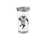 American Football Guy Deporte al aire libre Vaso térmico de acero inoxidable de doble pared