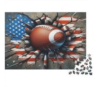 American Football Impact 100% Recycled Cardboard American Football 1000Pc Jigsaw Puzzle Adults Fun Activity for Rainy Days 38x26cm/1000pcs