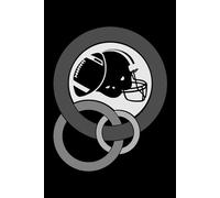 AMERICAN FOOTBALL INTERLOCKING CIRCLES: journal, lined, 120 pages, 6x9 inches, matte finish cover, notebook, diary gift, no bleed