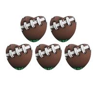 American Football Laces - Ambientador de aire para coche, paquete de 5 hojas colgantes perfumadas para automóvil, hogar, decoración interior de automóvil, forma de amor, estilo gris