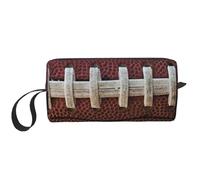 American Football Laces - Estuche de cosméticos acolchado de espuma con estampado de cordones de fútbol americano, bolsa organizadora simple, bolsa de viaje ligera para ahorrar espacio