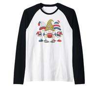 American Football Leopard Gnomos Crew Hombres Mujeres Niños Camiseta Manga Raglan