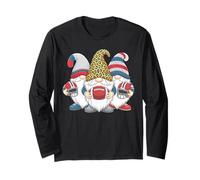 American Football Leopard Gnomos Crew Hombres Mujeres Niños Manga Larga