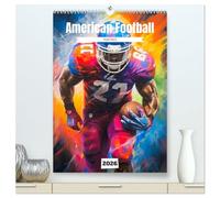 American Football. Paintings (hochwertiger Premium Wandkalender 2026 DIN A2 hoch), Kunstdruck in Hochglanz: Die Stärke und Leidenschaft des American Footballs