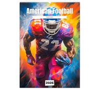 American Football. Paintings (Wandkalender 2026 DIN A2 hoch), CALVENDO Monatskalender: Die Stärke und Leidenschaft des American Footballs