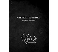 American Football Playbook Designer: Playmaking notebook for gridiron coaches, coaching staff and playmakers | Draw, create and record you newest foot ball plays | Black chalk board book cover