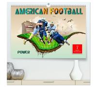 American Football - Power (hochwertiger Premium Wandkalender 2026 DIN A2 quer), Kunstdruck in Hochglanz: American Football, Teamsport der Extra-Klasse ... von körperlicher Kraft und Taktik.