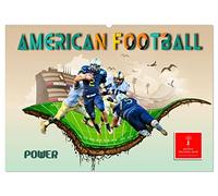 American Football - Power (Wandkalender 2026 DIN A2 quer), CALVENDO Monatskalender: American Football, Teamsport der Extra-Klasse - beispiellose Kombination von körperlicher Kraft und Taktik.