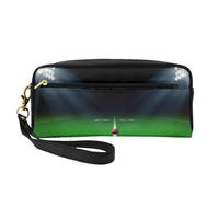 American Football Stadium - Bolsa de cosméticos pequeña, portátil, bonita bolsa de maquillaje de viaje para mujer, bolsa organizadora de brochas de maquillaje, NEGRO, One Size, Neceser de maquillaje