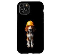 American Foxhound Dog Casco duro amarillo Ingeniero trabajador Carcasa para iPhone 11 Pro