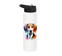 American Foxhound Dog Hound Group Obra de arte Stainless Steel Insulated Water Bottle