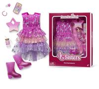 American Girl, AG Sisters Glitz & Glam, juego de moda, ropa de muñeca, para muñecas de 14.5 pulgadas, 7 piezas, para mayores de 4 años