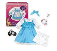 American Girl Disney Princess Bella - Vestido azul, Mrs. Potts, chip y accesorios para muñecas de 45,7 cm