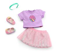 American Girl Summer McKinny Chica del aρo 2025 Conjunto de venta de pasteles para muρecas de 18 pulgadas con camiseta, falda, diadema y zapatos