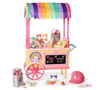 American Girl Summer McKinny Girl of The Year 2025 Carrito de golosinas para muñecas de 18 pulgadas con carrito móvil Comida simulada y accesorio