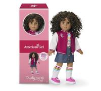 American Girl, Truly Me - Muñeca #132 de 18 pulgadas con ojos avellana, cabello rizado marrón oscuro, piel bronceada, para mayores de 6 años