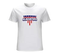 American Gladiators 90's Retro TV Show T-Shirt Graphic tee Printed Top Mens White Shirt 3XL