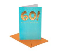 American Greetings 60th Tarjeta de cumpleaños con papel de aluminio