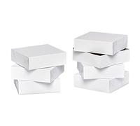 American Greetings Cajas de regalo cuadradas blancas con tapas, para el día de San Valentín, cumpleaños y todas las ocasiones, (6 cajas, 9 x 9 pulgadas)