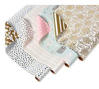 American Greetings Papel de regalo de boda reversible (4 rollos, 120 pies cuadrados)