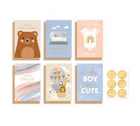 American Greetings Paquete de 6 tarjetas de celebración de bebé con sobres, baby shower y felicitaciones