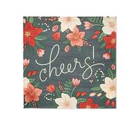 American Greetings Servilletas de papel de Navidad, flores de invierno (50 unidades)