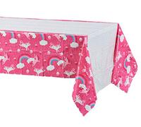 American Greetings Suministros de Fiesta de Unicornio, manteles de plástico (3 Unidades, 54 x 96 Pulgadas)
