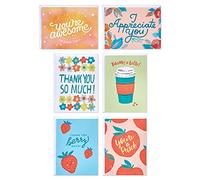 American Greetings Surtido de tarjetas de agradecimiento con sobres, interior en blanco (48 unidades)