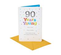 American Greetings Tarjeta de 90 cumpleaños con purpurina