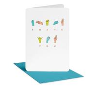 American Greetings Tarjeta de agradecimiento con lenguaje de señas, tarjeta de agradecimiento para personas con discapacidad auditiva (Being You)