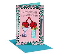 American Greetings Tarjeta de cumpleaños femenina para mejor amiga, diseñada por Bouffants and Broken Hearts (Loyalty is Fierce)