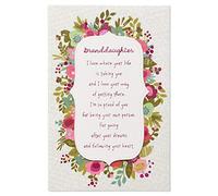 American Greetings Tarjeta de cumpleaños para nieta (borde floral)