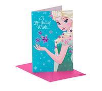 American Greetings Tarjeta de cumpleaños para niños (Frozen, Queen Elsa)