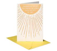 American Greetings Tarjeta de cumpleaños religiosa (His Light Shines on You)