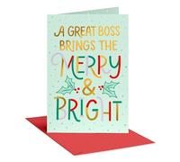 American Greetings Tarjeta de Navidad Happy Holidays Thank You Boss (Merry Christmas)