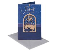 American Greetings Tarjeta de Navidad religiosa con recuerdo de adorno (Las bendiciones de esta temporada sagrada)