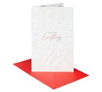 American Greetings Tarjeta de Navidad romántica (With all my heart)