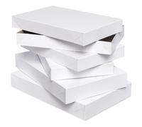 American Greetings White Gift Boxes with Lids for Christmas and All Ho